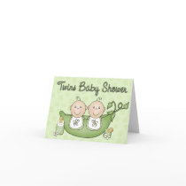Twins Baby Shower invitation Cards