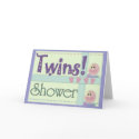 Twins baby shower invitation card by aslentz Twins baby shower invitation card