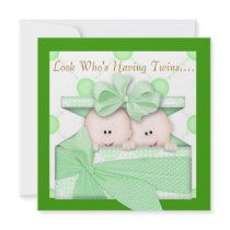 TWINS BABY SHOWER  INVITATION  GIRL OR BOY