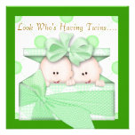TWINS BABY SHOWER  INVITATION  GIRL OR BOY