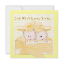 TWINS BABY SHOWER  INVITATION NEUTRAL GENDERS