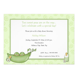 Twins Baby Shower Invitations