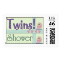 Twins baby shower postage postage