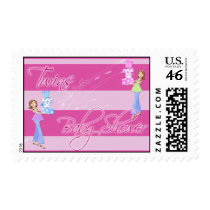 Twins Baby Shower Stamps