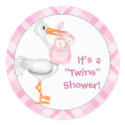 Twins Baby Shower Stickers
