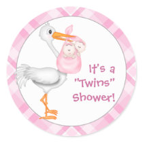 Twins Baby Shower Stickers by myhmdbaby Twins Baby Shower Stickers