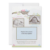 Twins Birth Announcement - Baby Boy & Girl