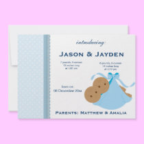 Twins Birth Announcement invitations