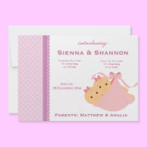 Twins Birth Announcement invitations