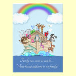 Twins Birth Announcement - Noah's Ark invitations