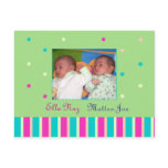 Twins birth announcement post cards