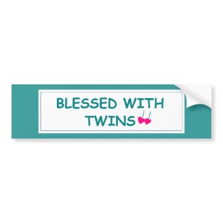 Twins Blessed with Twins Bumper Sticker bumpersticker