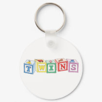 Twins Blocks Graphic keychains by Scrappintwins Twins Blocks Graphic keychains