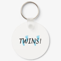 Twins (Blue Footprints) keychains