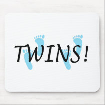 Twins (Blue Footprints) Mouse Mats
