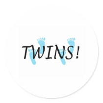 Twins (Blue Footprints) Sticker