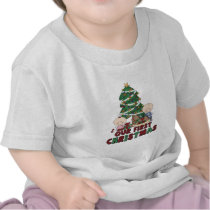 Twins Boy & Girl first Christmas t-shirts