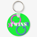 Twins boy girl Gender Symbols keychain