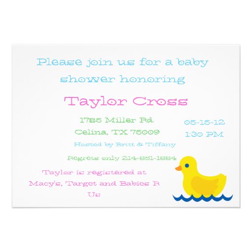 Twins Bubble Bath Baby Shower Invitation