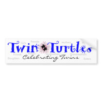 Twins Bumper (F) bumper stickers by TwinTurtlesOnline Twins Bumper (F) bumper stickers