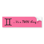 TWINS BUMPER STICKERS