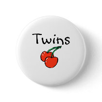 Twins (Cherries) buttons by CelebrationZazzle Twins (Cherries) buttons