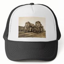 "Twins" CN Railroad Locomotives 3461 and 3501 hats by scenesfromthepast "Twins" CN Railroad Locomotives 3461 and 3501 hats