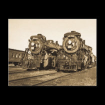 "Twins"  CN Railroad  Locomotives 3461 and 3501 postcards
