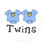 Twins Cute Bodysuit 2 boys stickers