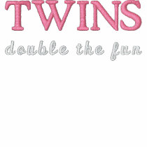 TWINS, double the fun embroidered shirts by MudpuddleTwins TWINS, double the fun embroidered shirts