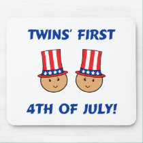 Twins First 4th of July mousepads by Scrappintwins Twins First 4th of July mousepads