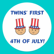 Twins First 4th of July stickers by Scrappintwins Twins First 4th of July stickers
