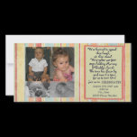 Twins First Birthday Invitation Photocard photo cards