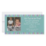 Twins First Birthday Party Invitation photo cards