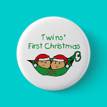 Twins First Christmas buttons