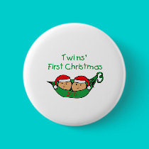 Twins First Christmas buttons