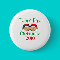 Twins First Christmas buttons