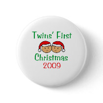 Twins First Christmas Pins