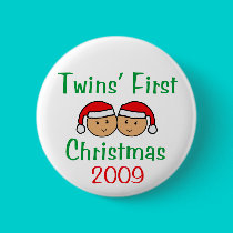Twins First Christmas buttons