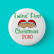 Twins First Christmas buttons