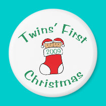 Twins First Christmas magnets