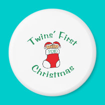 Twins First Christmas magnets