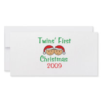 Twins First Christmas Personalized Photo Card