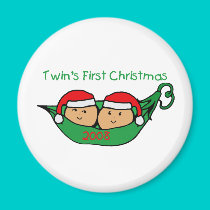 Twins First Christmas - Pod 2008 magnets by Scrappintwins Twins First Christmas - Pod 2008 magnets