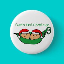 Twins First Christmas - Pod (no date) buttons by Scrappintwins Twins First Christmas - Pod (no date) buttons