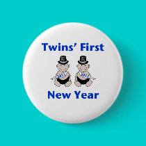 Twins First New Year buttons