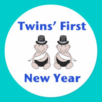 Twins First New Year (no date) stickers by Scrappintwins Twins First New Year (no date) stickers