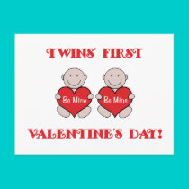 Twins First Valentines postcards by Scrappintwins Twins First Valentines postcards