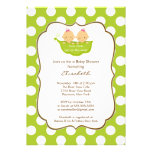 Twins Girls Baby Shower Invitation Little Pea Pod