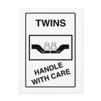 Twins Handle With Care postcards by Scrappintwins Twins Handle With Care postcards